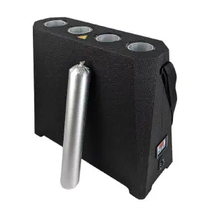 Folienbeutelheizer Vorderansicht mit geschlossenem Deckel