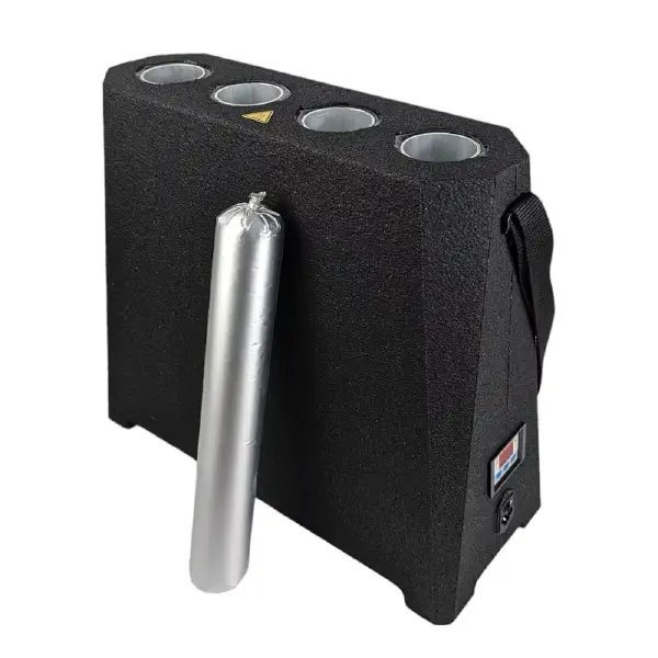 Folienbeutelheizer Vorderansicht mit geschlossenem Deckel